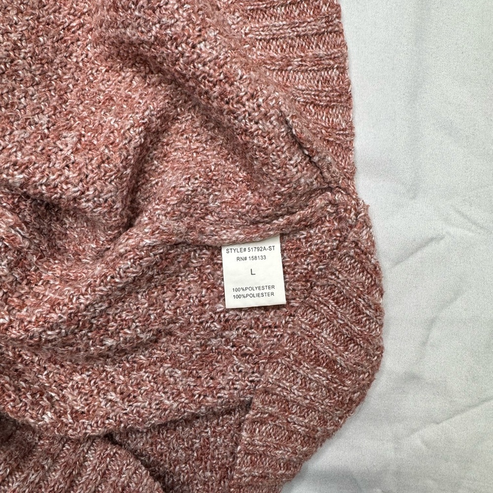 Pink Clover Mauve Pink Knit Sweater Women’s Large Cozy Soft Pullover - Picture 5 of 5